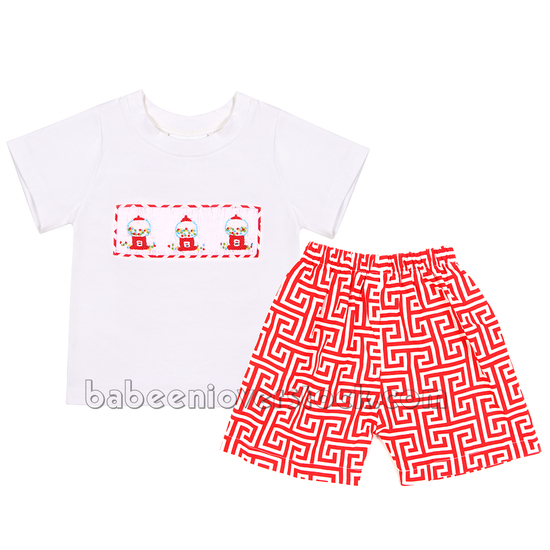 Lovely boys smocked 2 piece set - BB1234